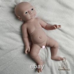 COSODLL 17 in Full Silicone Reborn Baby Doll Newborn Infant Unpainted Girl Dolls