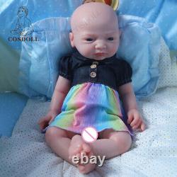 COSODLL 17 in ifelike Reborn Baby Dolls 6.39lb Full Body Silicone Newborn Dolls