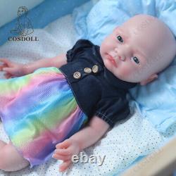 COSODLL 17 in ifelike Reborn Baby Dolls 6.39lb Full Body Silicone Newborn Dolls