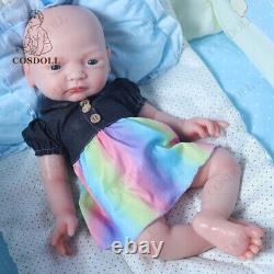 COSODLL 17 in ifelike Reborn Baby Dolls 6.39lb Full Body Silicone Newborn Dolls