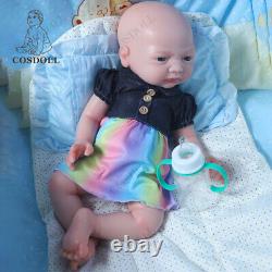 COSODLL 17 in ifelike Reborn Baby Dolls 6.39lb Full Body Silicone Newborn Dolls