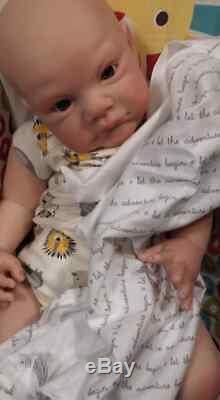 CUSTOM Life-like Realistic Reborn Baby 6 month old Grant Big Baby BOY CRIES COOS