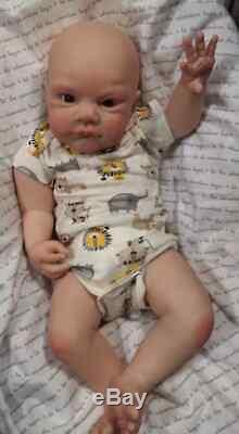 CUSTOM Life-like Realistic Reborn Baby 6 month old Grant Big Baby BOY CRIES COOS