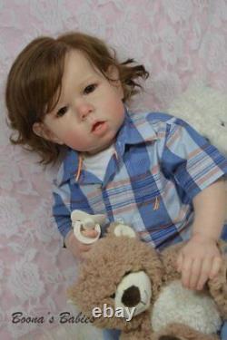 CUSTOM ORDER Reborn Doll Toddler Boy or Girl Liam by Bonnie Brown- Human Hair