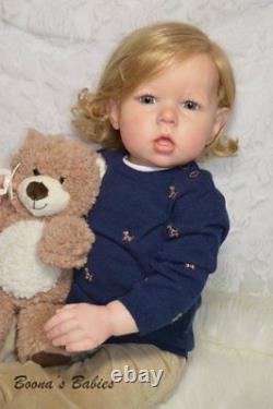 CUSTOM ORDER Reborn Doll Toddler Boy or Girl Liam by Bonnie Brown- Human Hair