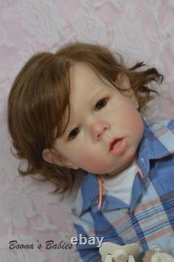 CUSTOM ORDER Reborn Doll Toddler Boy or Girl Liam by Bonnie Brown- Human Hair