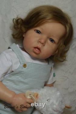 CUSTOM ORDER Reborn Doll Toddler Boy or Girl Liam by Bonnie Brown- Human Hair