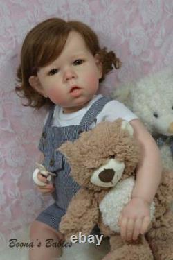 CUSTOM ORDER Reborn Doll Toddler Boy or Girl Liam by Bonnie Brown- Human Hair