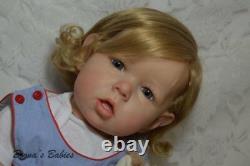 CUSTOM ORDER Reborn Doll Toddler Boy or Girl Liam by Bonnie Brown- Human Hair