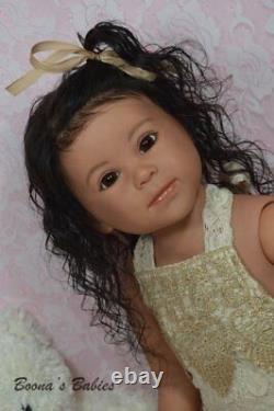 CUSTOM ORDER Reborn Doll Toddler Girl Luca By Ping Lau Human Hair Glass Eyes