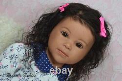 CUSTOM ORDER Reborn Doll Toddler Girl Luca By Ping Lau Human Hair Glass Eyes