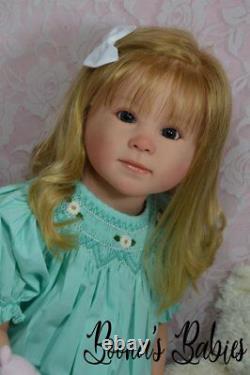 CUSTOM ORDER Reborn Doll Toddler Girl Luca By Ping Lau Human Hair Glass Eyes