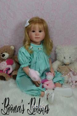 CUSTOM ORDER Reborn Doll Toddler Girl Luca By Ping Lau Human Hair Glass Eyes