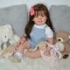 Cammi 28 Reborn Baby Doll Finished Toddler Girl with Rooted Hair Cloth Body Gifts