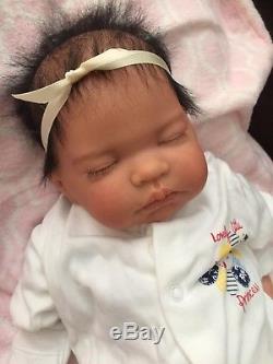 Childre Reborn Baby Girl Doll, Weighted, Rooted Hair, Magnetic Dummy