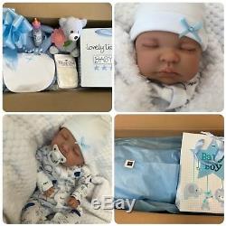 Childrens Reborn Starter Baby Box Opening Sleeping Brad 18 2lb 2oz New Uk