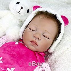 Cloth Silicone Reborn Baby Dolls 22inch Realistic Girl Babies Dolls NPK New