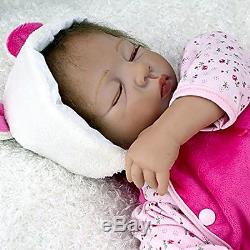 Cloth Silicone Reborn Baby Dolls 22inch Realistic Girl Babies Dolls NPK New