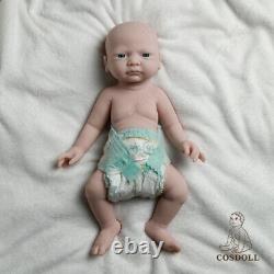 Cosdoll 17''Full Body Solid Silicone Reborn Baby Doll Soft Flexible Doll Newborn