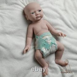 Cosdoll 17''Full Body Solid Silicone Reborn Baby Doll Soft Flexible Doll Newborn