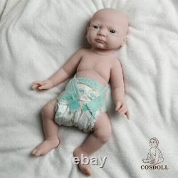 Cosdoll 17''Full Body Solid Silicone Reborn Baby Doll Soft Flexible Doll Newborn