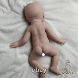 Cosdoll 17''Full Body Solid Silicone Reborn Baby Doll Soft Flexible Doll Newborn