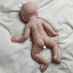 Cosdoll 17''Full Body Solid Silicone Reborn Baby Doll Soft Flexible Doll Newborn