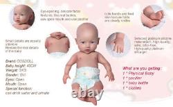 Cosdoll 18.5 Reborn Baby Dolls Full Silicone Baby Doll Gifts with Drink-Wet Sys