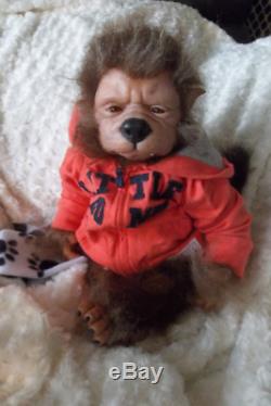 Custom made to order Lucien Were wolf pup reborn fantasy horror baby doll