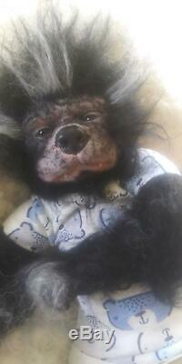 Custom made to order Lucien Were wolf pup reborn fantasy horror baby doll