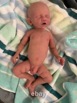 Custom order Bridger, full body solid silicone newborn baby boy doll