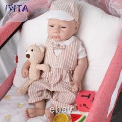 Cute 18 Lifelike Full Silicone Reborn Baby Doll Boy Newborn Kids Toys Gifts