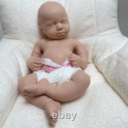 Cute Girl Reborn Baby Doll Full Body Silicone Real Touch Newborn Doll Unmakeuped