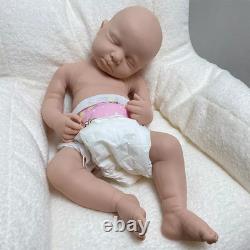 Cute Girl Reborn Baby Doll Full Body Silicone Real Touch Newborn Doll Unmakeuped