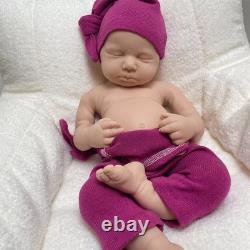 Cute Girl Reborn Baby Doll Full Body Silicone Real Touch Newborn Doll Unmakeuped