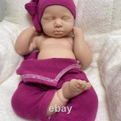 Cute Girl Reborn Baby Doll Full Body Silicone Real Touch Newborn Doll Unmakeuped
