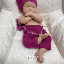 Cute Girl Reborn Baby Doll Full Body Silicone Real Touch Newborn Doll Unmakeuped
