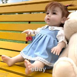 Dokier 18 Full Silicone Reborn Baby Girl Doll Lifelike Newborn Baby Kids Gifts