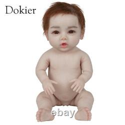 Dokier 18inch Full Body Silicone Reborn Baby Girl Doll Lifelike Newborn Baby