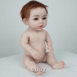 Dokier 18inch Full Body Silicone Reborn Baby Girl Doll Lifelike Newborn Baby