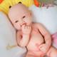 DollySil 17.3 inch Smile Face Newborn Baby Full Body Silicone Reborn Baby Dolls
