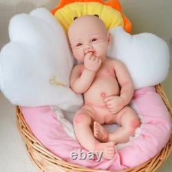 DollySil 17.3 inch Smile Face Newborn Baby Full Body Silicone Reborn Baby Dolls
