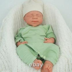 DollySil 18.31 Newborn Baby Wheaten Color Full Body Silicone Reborn Baby Dolls