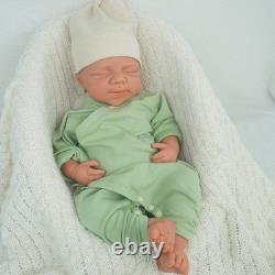 DollySil 18.31 Newborn Baby Wheaten Color Full Body Silicone Reborn Baby Dolls