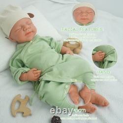 DollySil 18.31 Newborn Baby Wheaten Color Full Body Silicone Reborn Baby Dolls