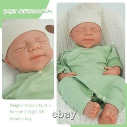 DollySil 18.31 Newborn Baby Wheaten Color Full Body Silicone Reborn Baby Dolls