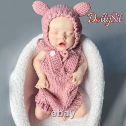 DollySil Reborn Baby Dolls Silicone Full Body Waterproof Realistic Newborn Baby