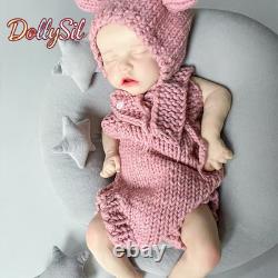 DollySil Reborn Baby Dolls Silicone Full Body Waterproof Realistic Newborn Baby