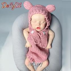 DollySil Reborn Baby Dolls Silicone Full Body Waterproof Realistic Newborn Baby