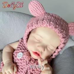 DollySil Reborn Baby Dolls Silicone Full Body Waterproof Realistic Newborn Baby